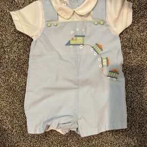 Petit Ami Light Blue Romper